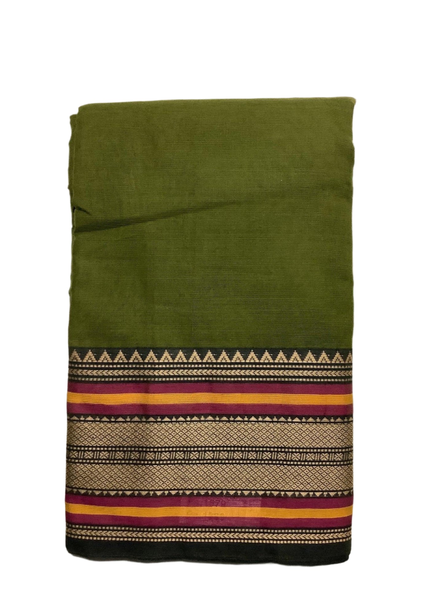 Chettinad cotton saree green - Indiakart Boutique