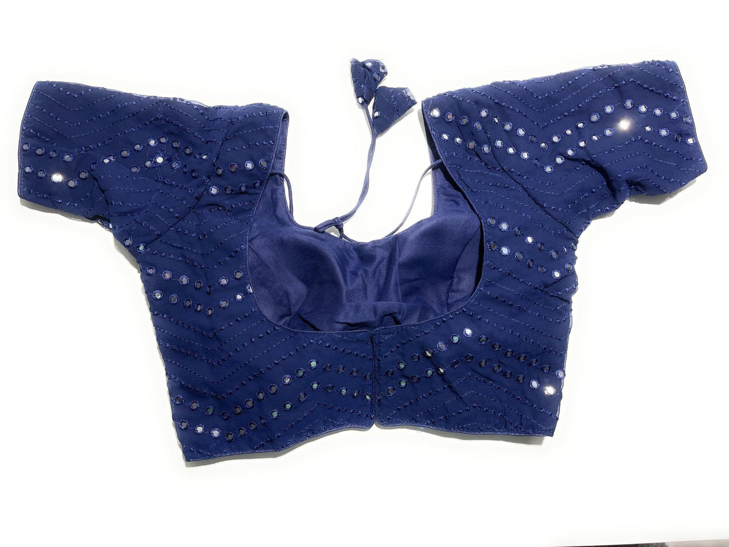 Georgette foil mirror readymade blouse - Indiakart Boutique
