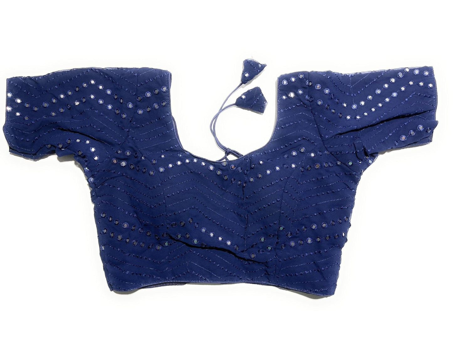 Georgette foil mirror readymade blouse - Indiakart Boutique