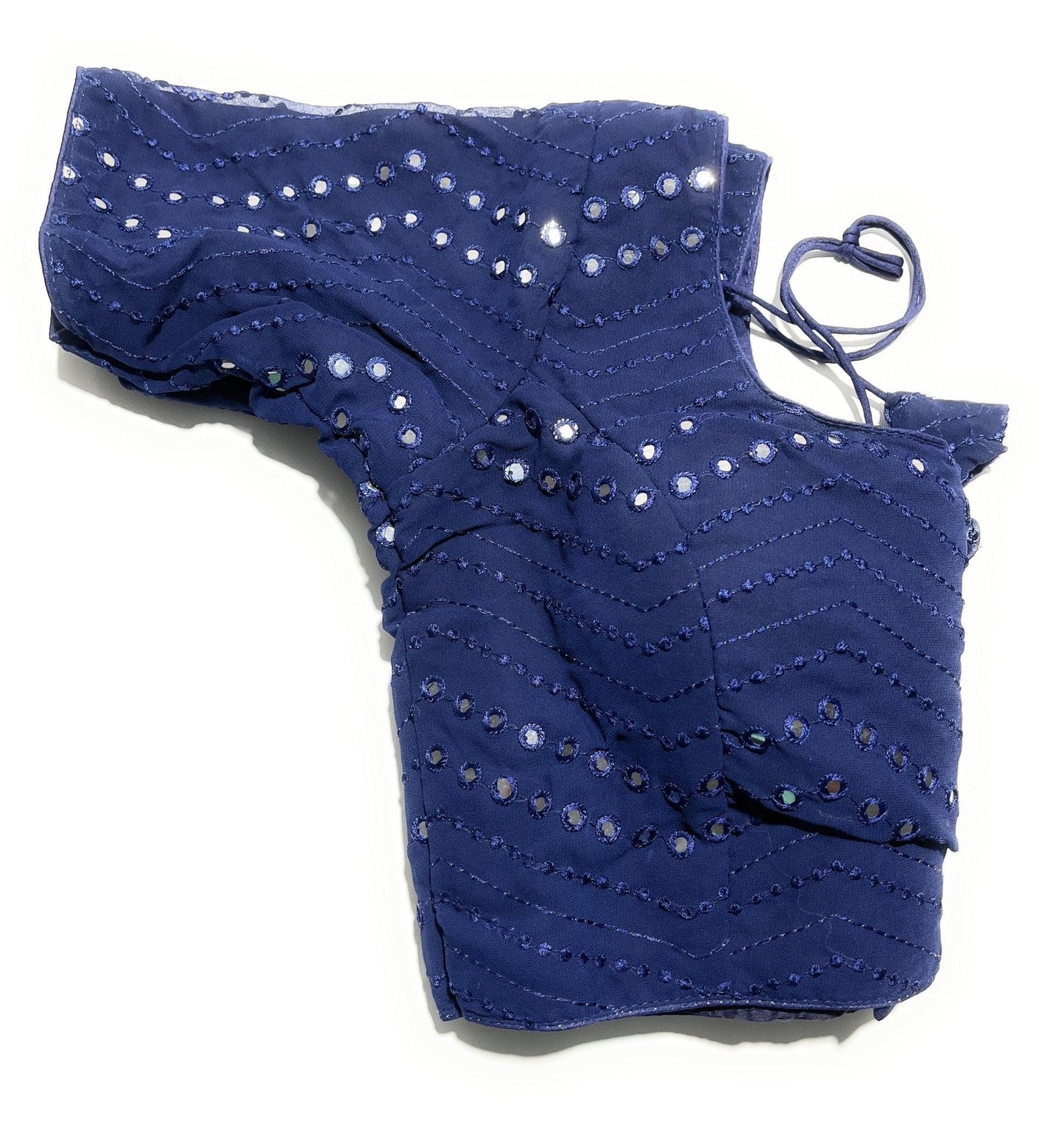 Georgette foil mirror readymade blouse - Indiakart Boutique
