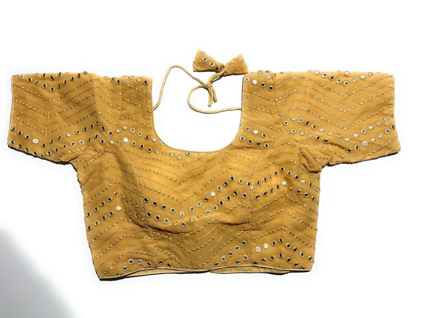 Georgette foil mirror readymade blouse - Indiakart Boutique