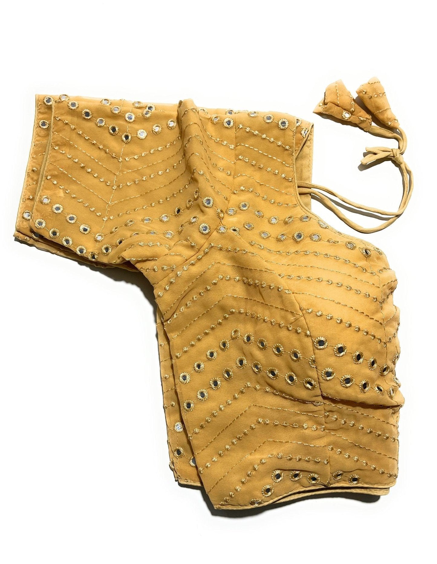 Georgette foil mirror readymade blouse - Indiakart Boutique