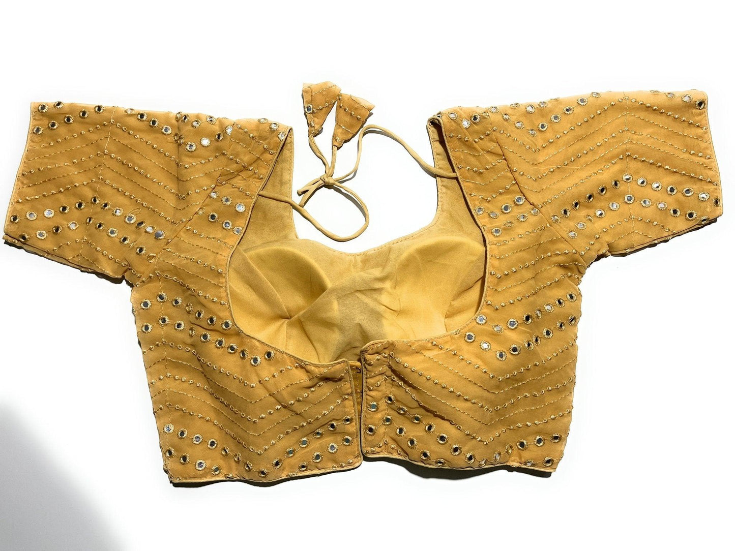 Georgette foil mirror readymade blouse - Indiakart Boutique