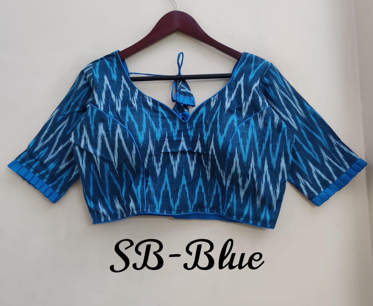 Trendy ikkat cotton blouses - Indiakart Boutique