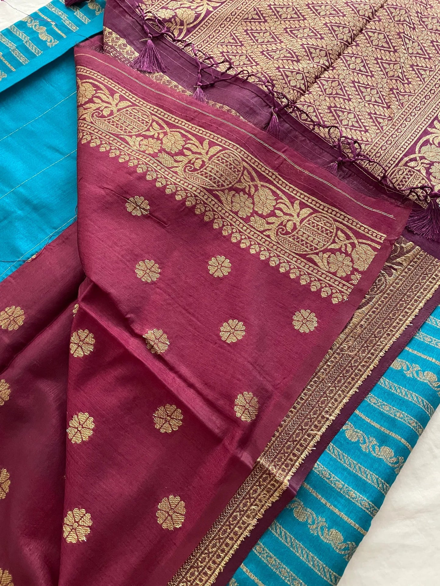 Tussar soft silk saree - Indiakart Boutique
