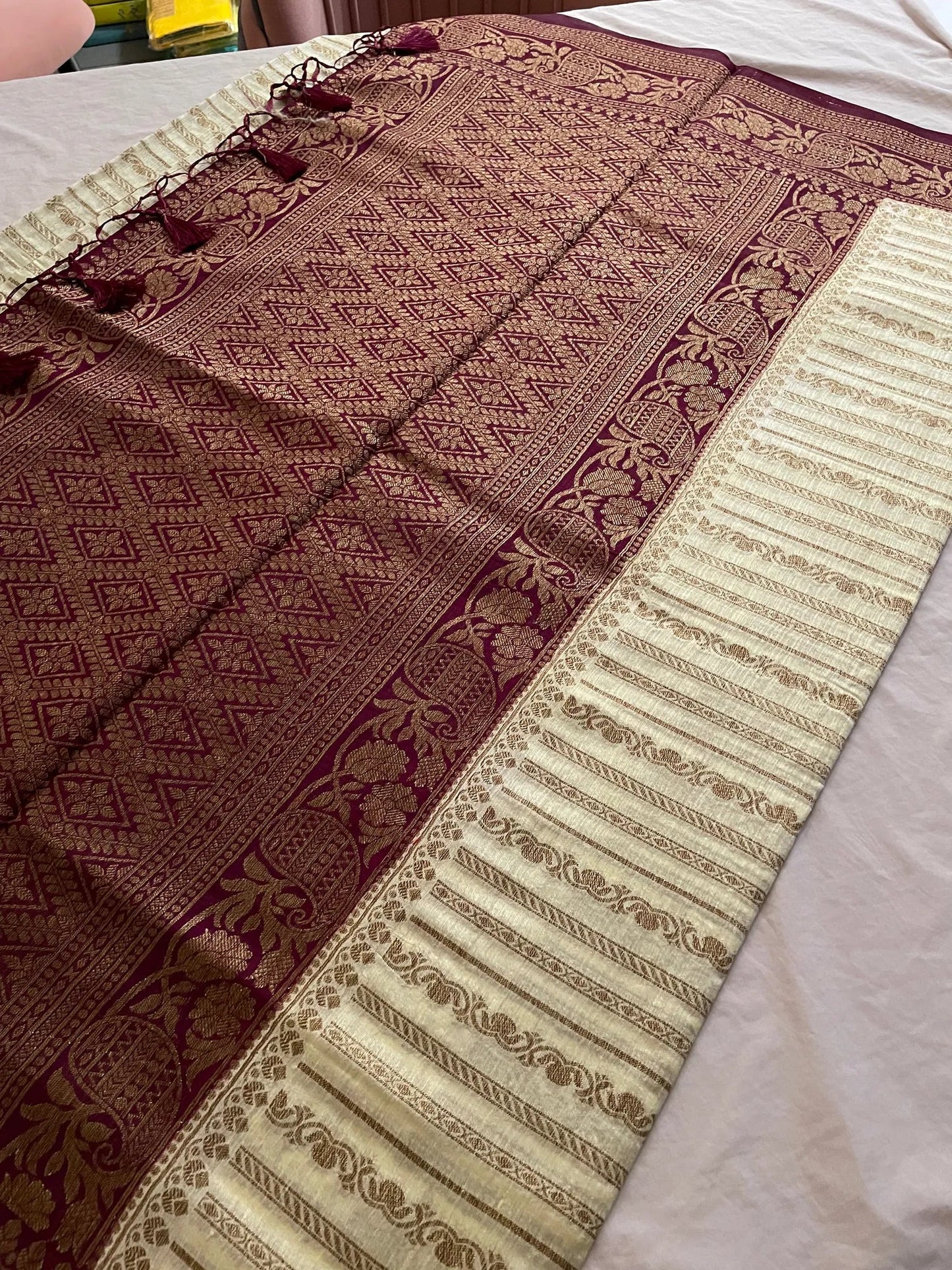 Tussar soft silk saree - Indiakart Boutique