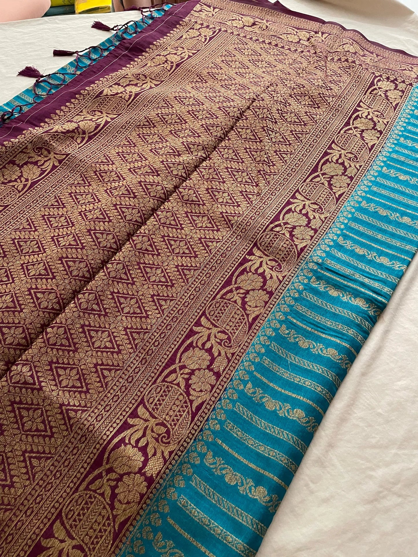 Tussar soft silk saree - Indiakart Boutique