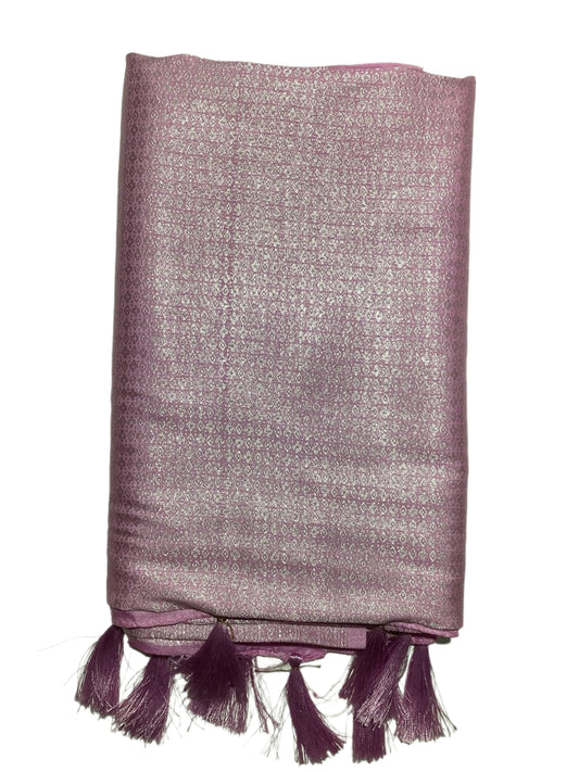 Banarasi saree lavender - Indiakart Boutique
