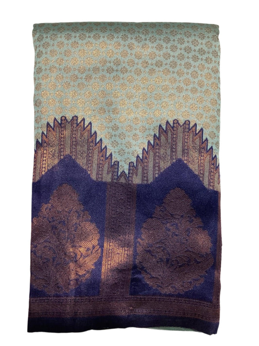Banarasi saree pastel blue - Indiakart Boutique