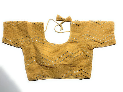 Georgette foil mirror readymade blouse - Indiakart Boutique