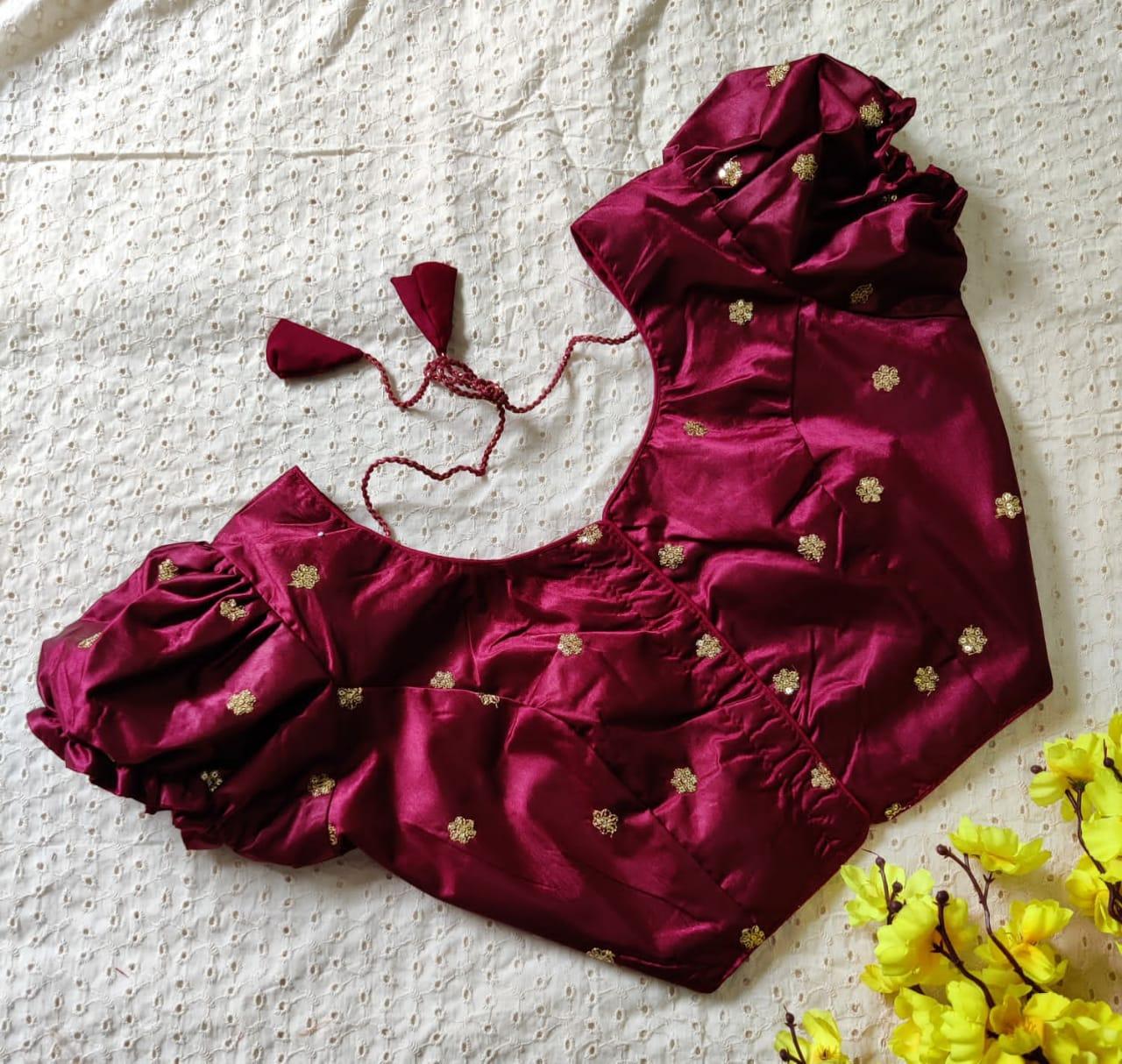 Taffeta silk blouse - Indiakart Boutique